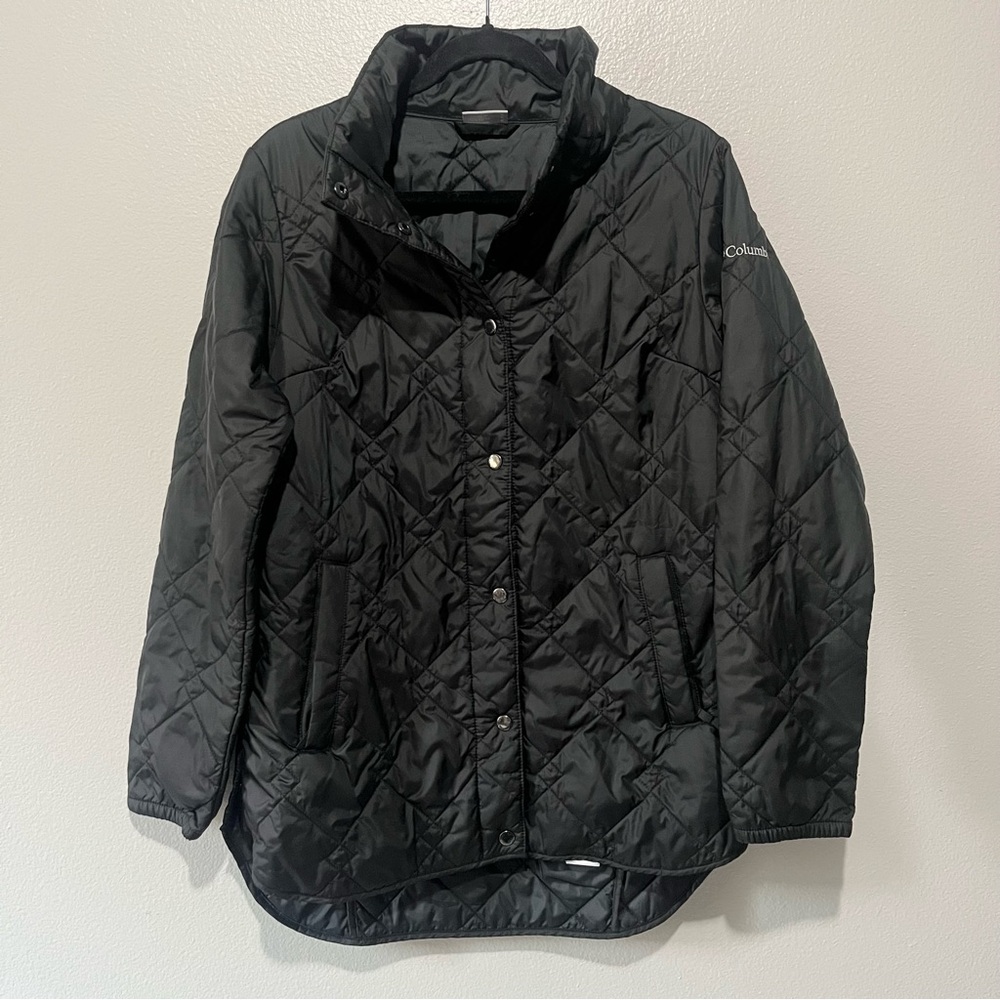 Columbia Black Quilted Coat Size M